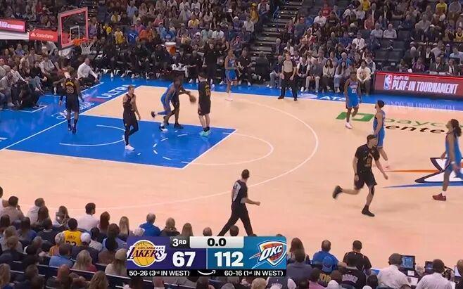 东契奇伤退湖人溃败 雷霆狂胜定西部格局