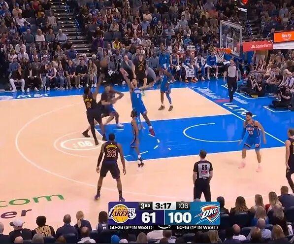 东契奇伤退湖人溃败 雷霆狂胜定西部格局